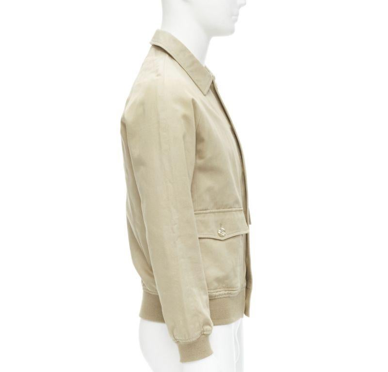 APC beige classic raglan sleeves flap pocket bomber jacket XS In Good Condition For Sale In Hong Kong, NT
