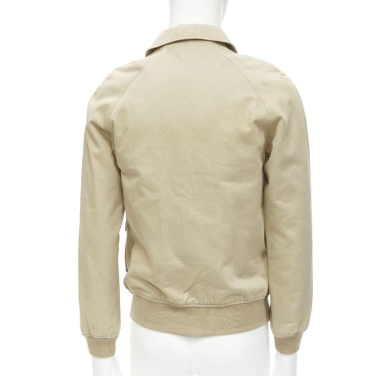 APC beige classic raglan sleeves flap pocket bomber jacket XS en vente 1