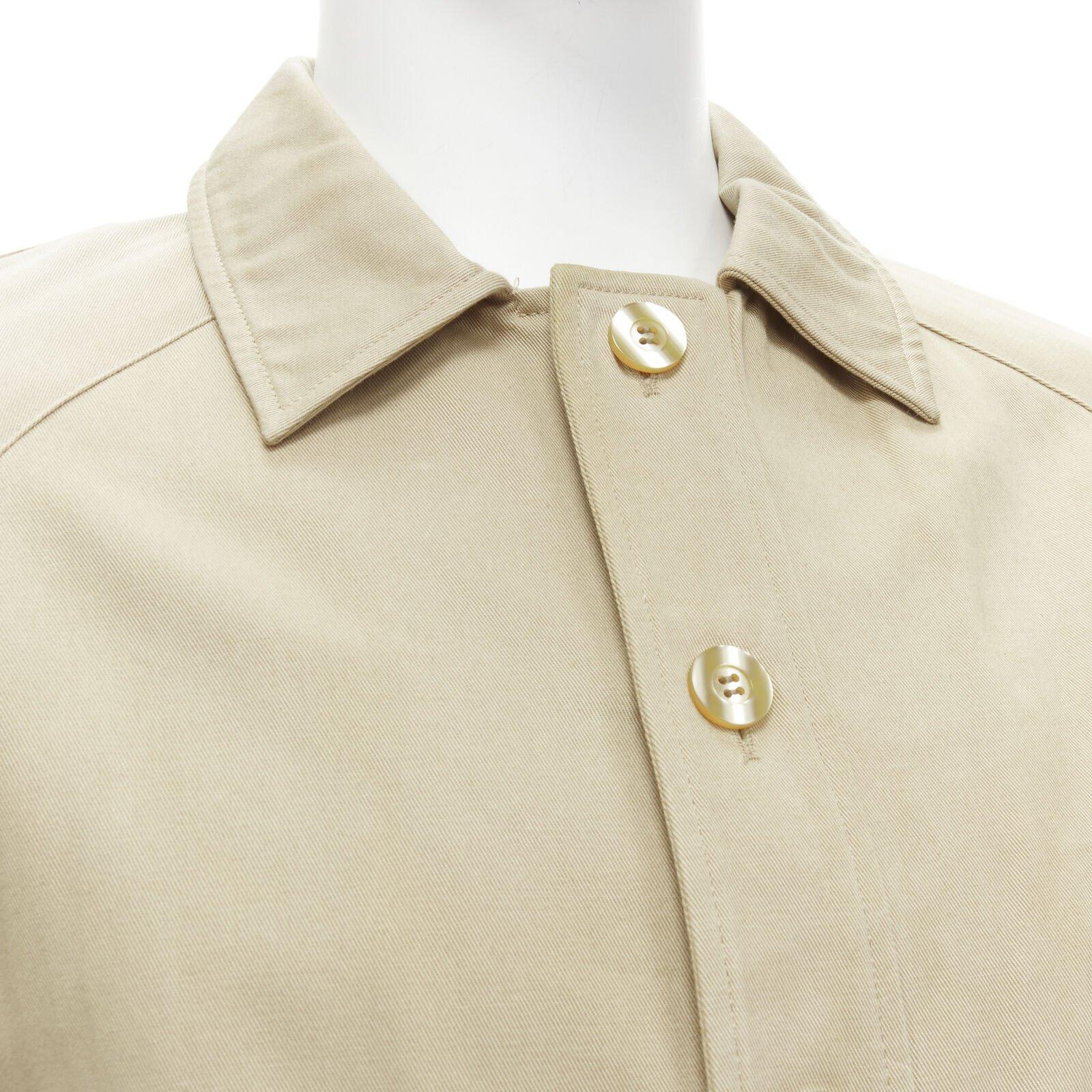 APC beige classic raglan sleeves flap pocket bomber jacket XS For Sale 3