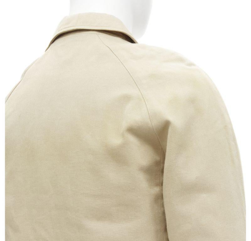 APC beige classic raglan sleeves flap pocket bomber jacket XS en vente 4