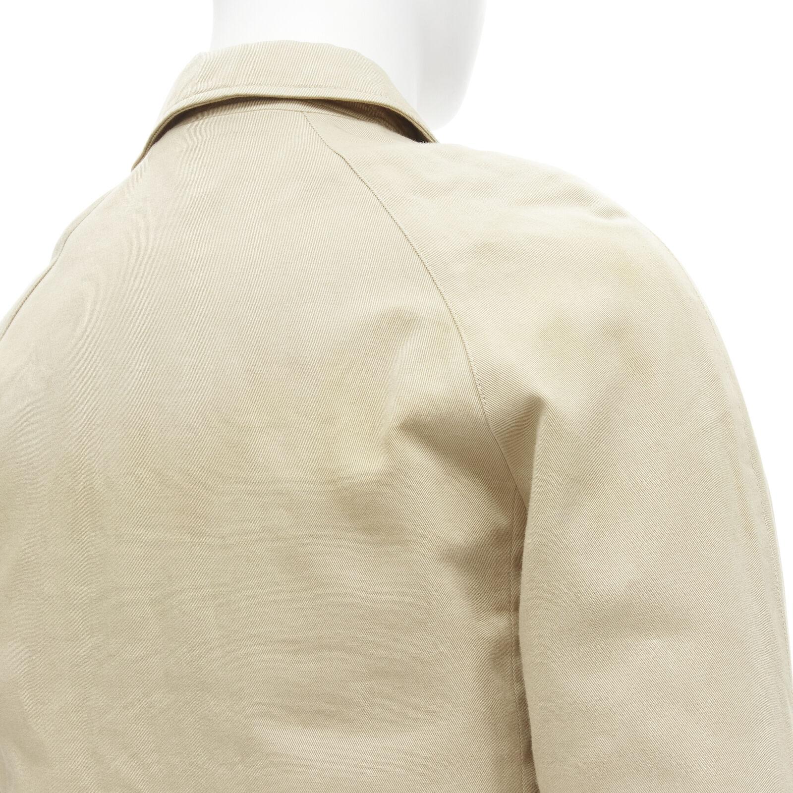 APC beige classic raglan sleeves flap pocket bomber jacket XS For Sale 4