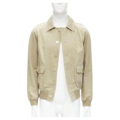 APC beige classic raglan sleeves flap pocket bomber jacket XS