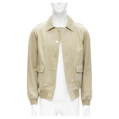 APC beige classic raglan sleeves flap pocket bomber jacket XS