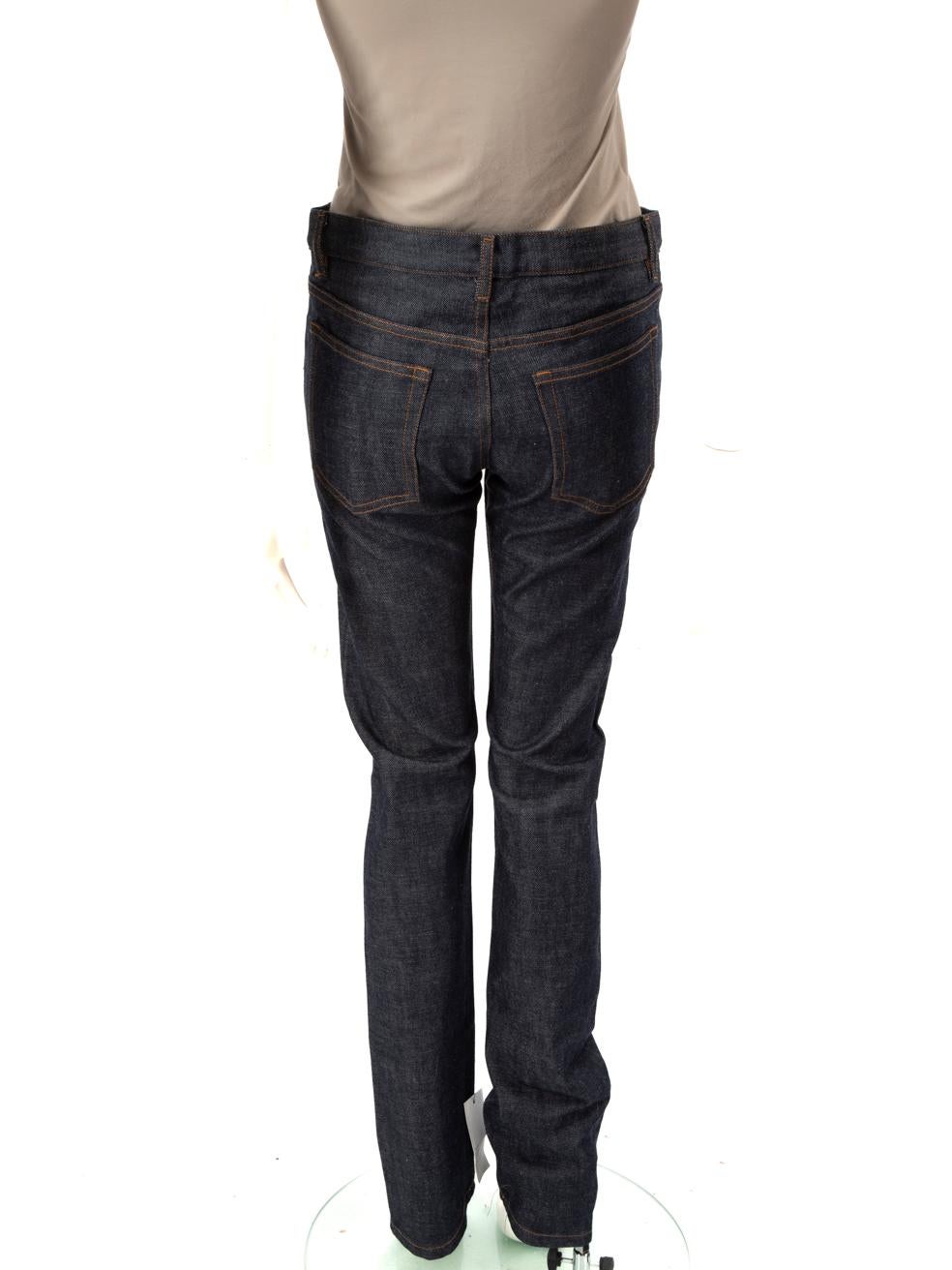 Nero A.P.C. Jeans blu Denim Straight Fit Button Up Taglia M. in vendita