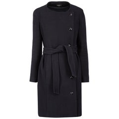 A.P.C. Blue Woven Belted Waist Coat Size M