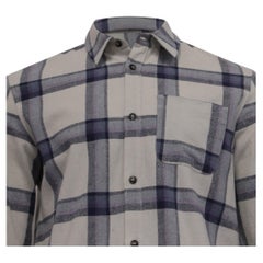 A.P.C. Check-Print Long Sleeve Shirt in Multicolor Cotton