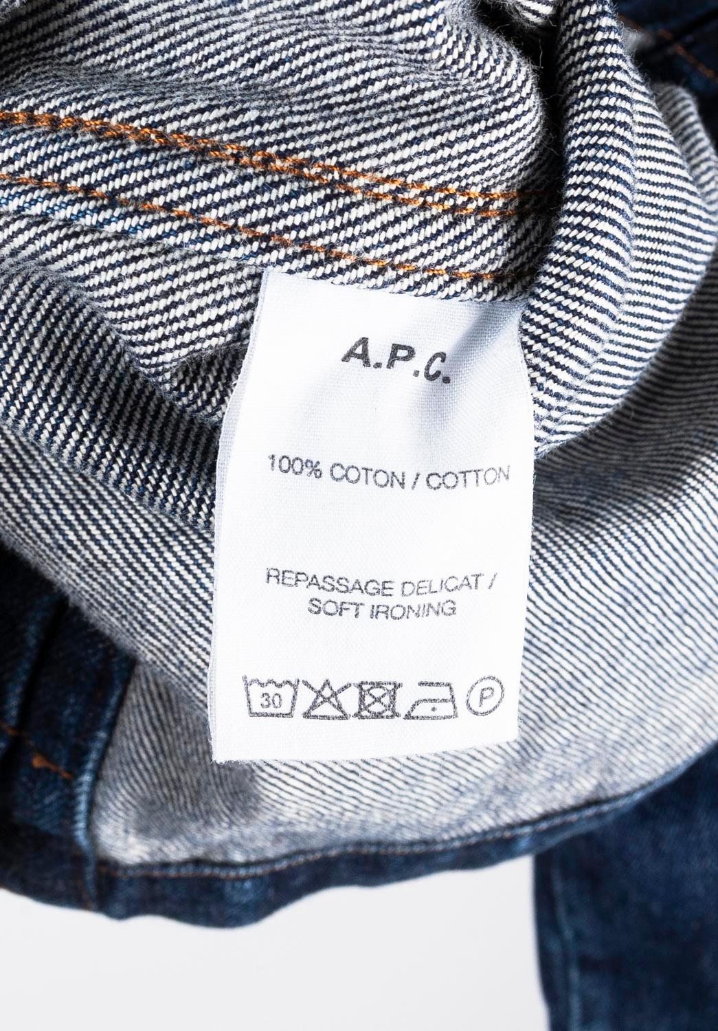  APC Denim Shirt-Jacket Men Jacket Size L S528 For Sale 3