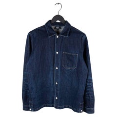 Used  APC Denim Shirt-Jacket Men Jacket Size L S528