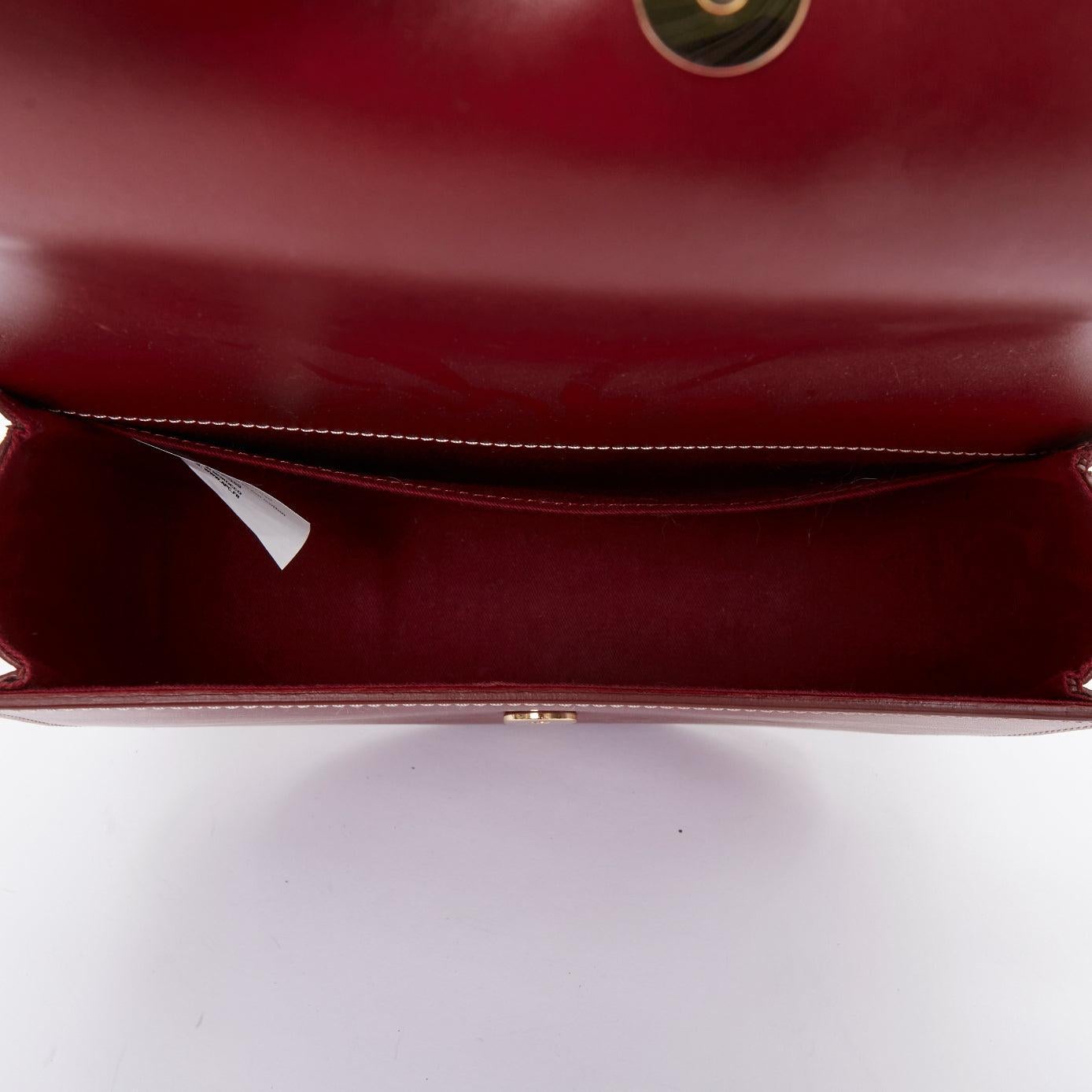 A.P.C. Eloise burgundy smooth leather saddle crossbody shoulder bag 4
