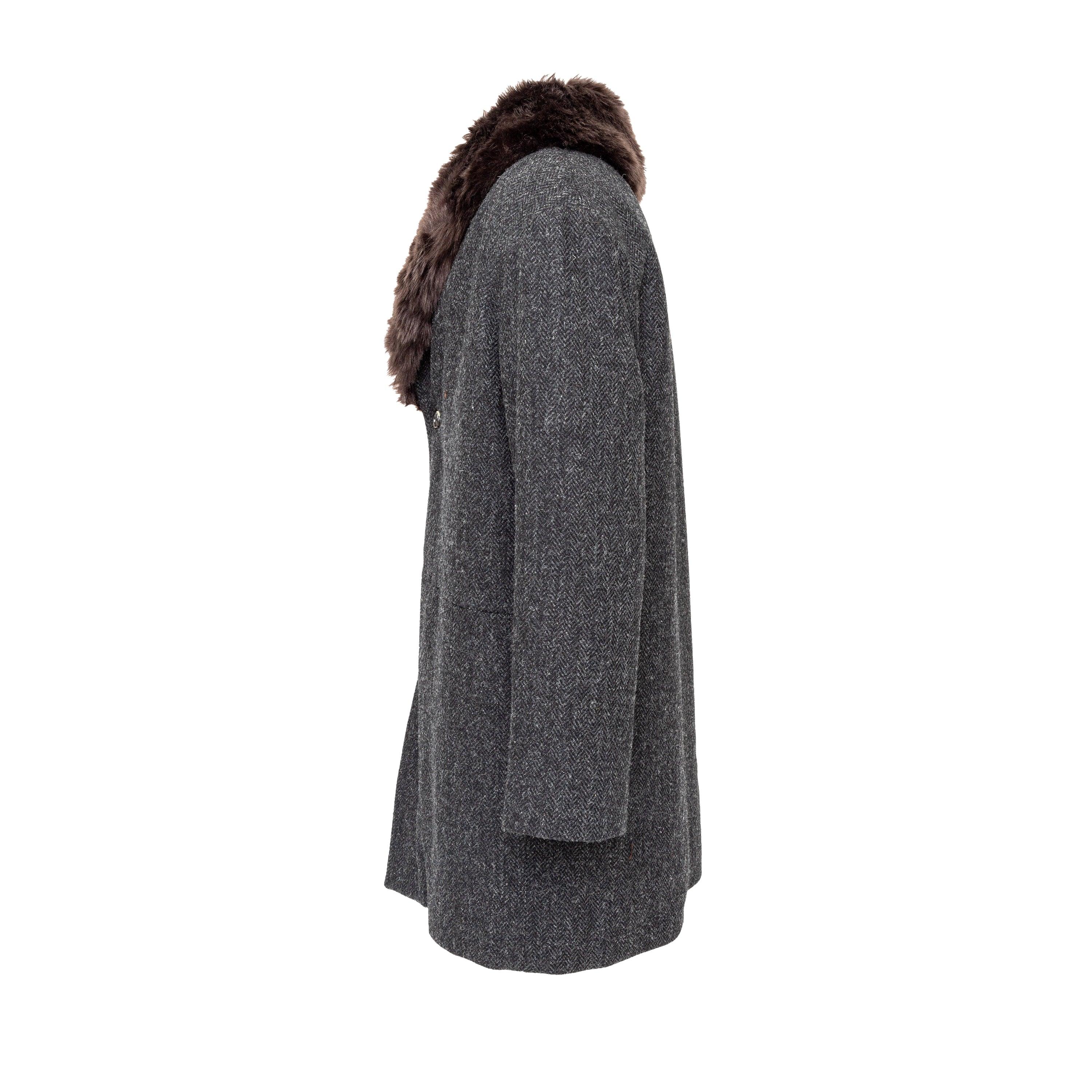 Black A.P.C. Faux Fur Coat - '20s For Sale