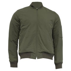 A.P.C. Gregoire Bomber Jacket in Khaki Polyamide