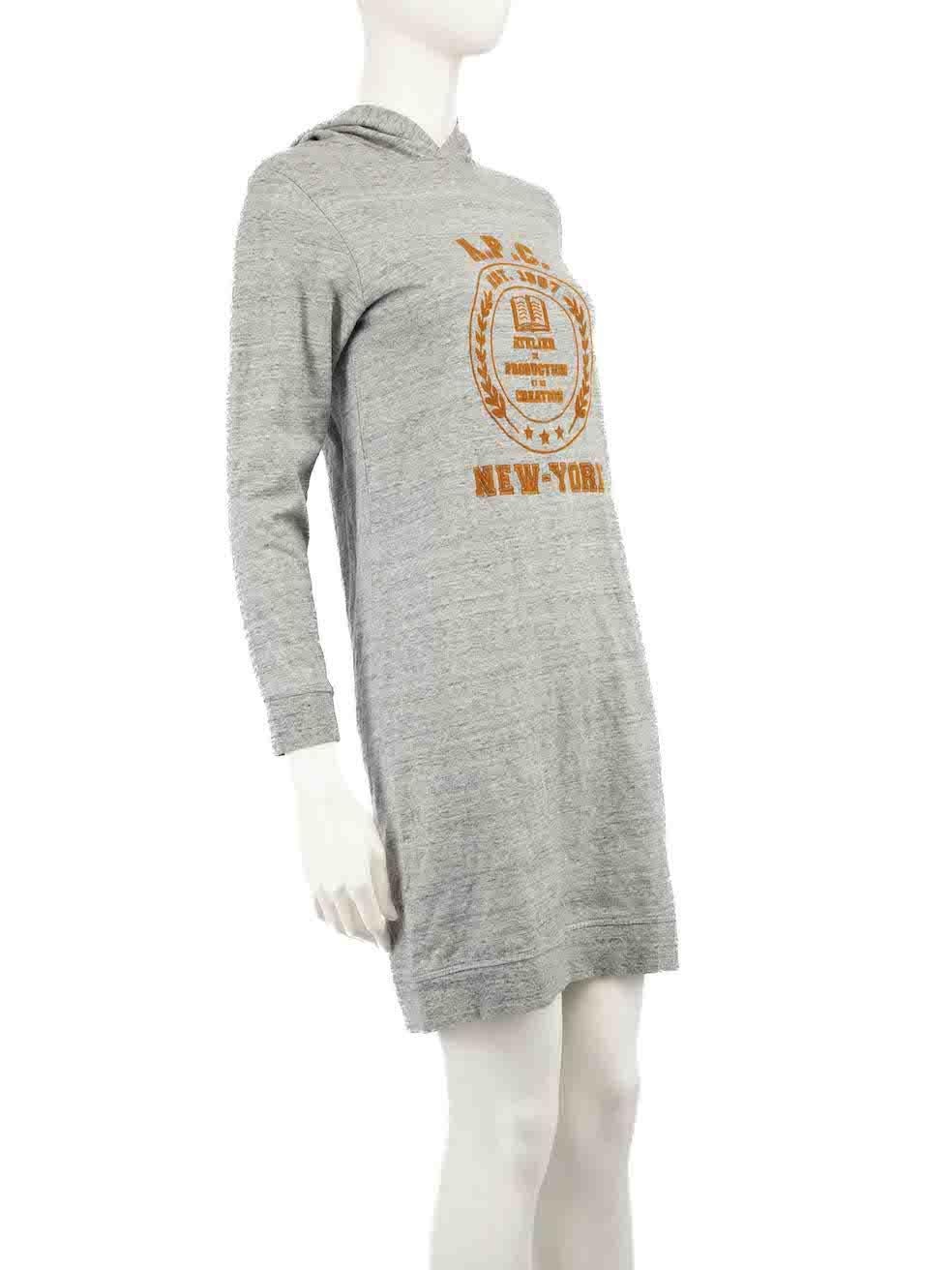 CONDITION is Never worn, with tags. No visible wear to dress is evident on this new A.P.C. designer resale item.
 
 
 
 Details
 
 
 Grey
 
 Cotton
 
 Sweater dress
 
 Hooded
 
 Brown velvet logo detail
 
 Long sleeves
 
 
 
 
 
 Made in China
 
 
