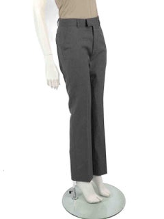 A.P.C. Grey Wool Slim Fit Mid Rise Trousers Size S