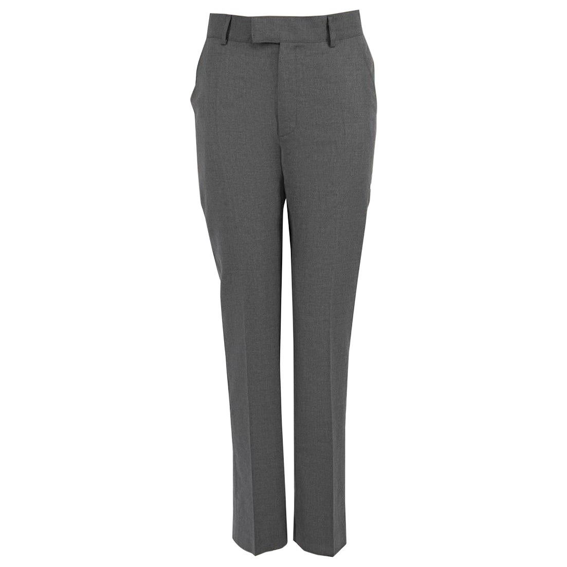 A.P.C. Grey Wool Slim Fit Mid Rise Trousers Size S