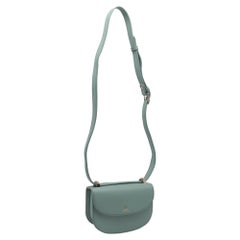 A.P.C. Mini Geneve Crossbody Bag In Green Leather