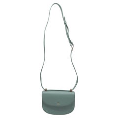 A.P.C. Mini Geneve Crossbody Bag In Green Leather