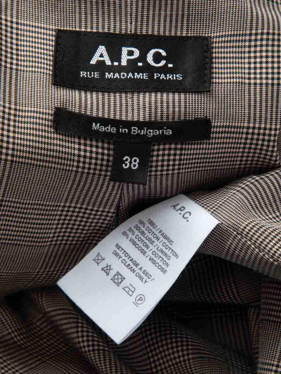A.P.C. Pink Button Up Mid Length Coat Size M For Sale 1
