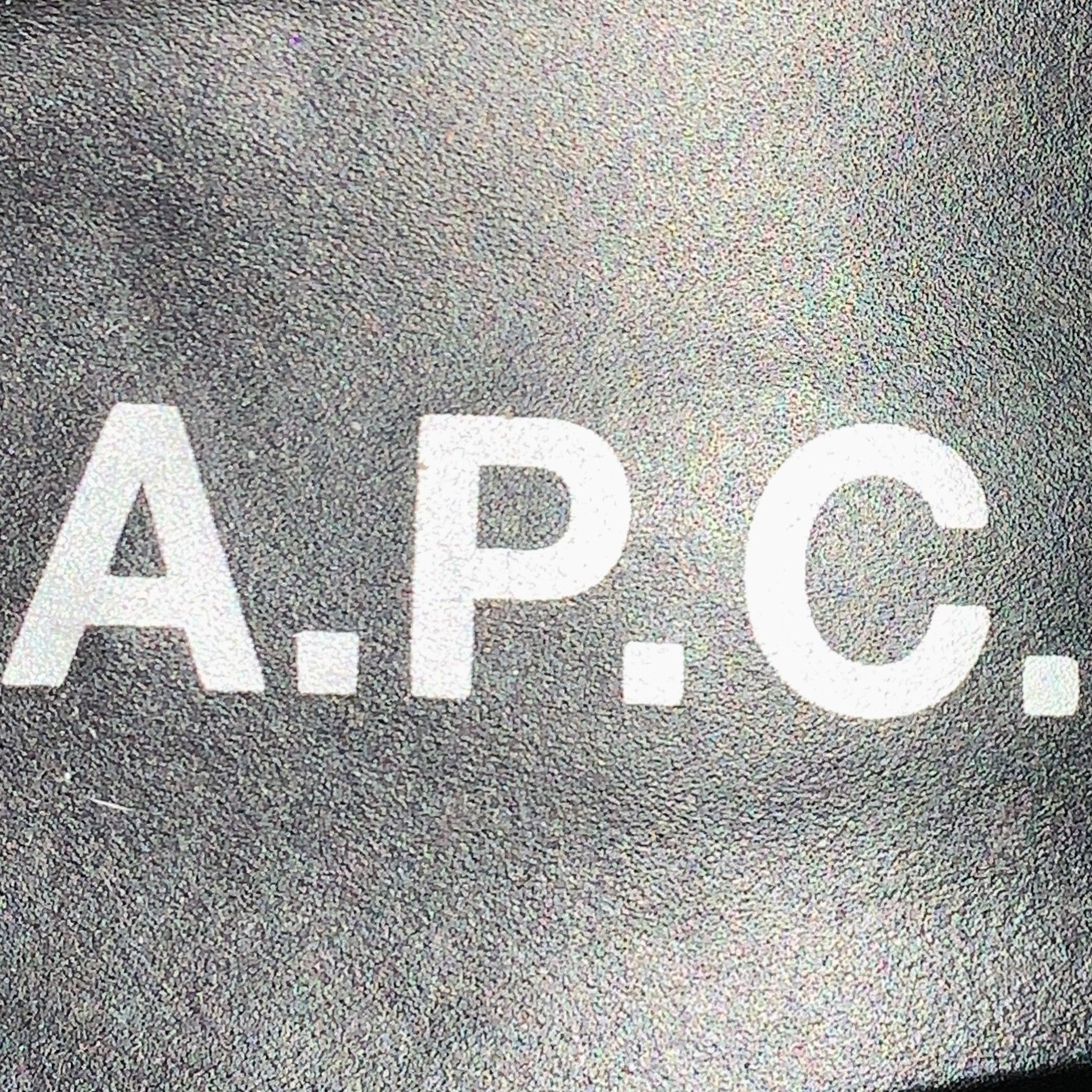 A.P.C. Taille 11 Bottes à lacets en cuir marron avec semelle en caoutchouc en vente 3
