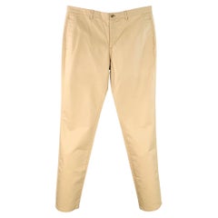A.P.C. Taglia 33 Pantaloni casual in twill di cotone a taglio piatto e affusolati
