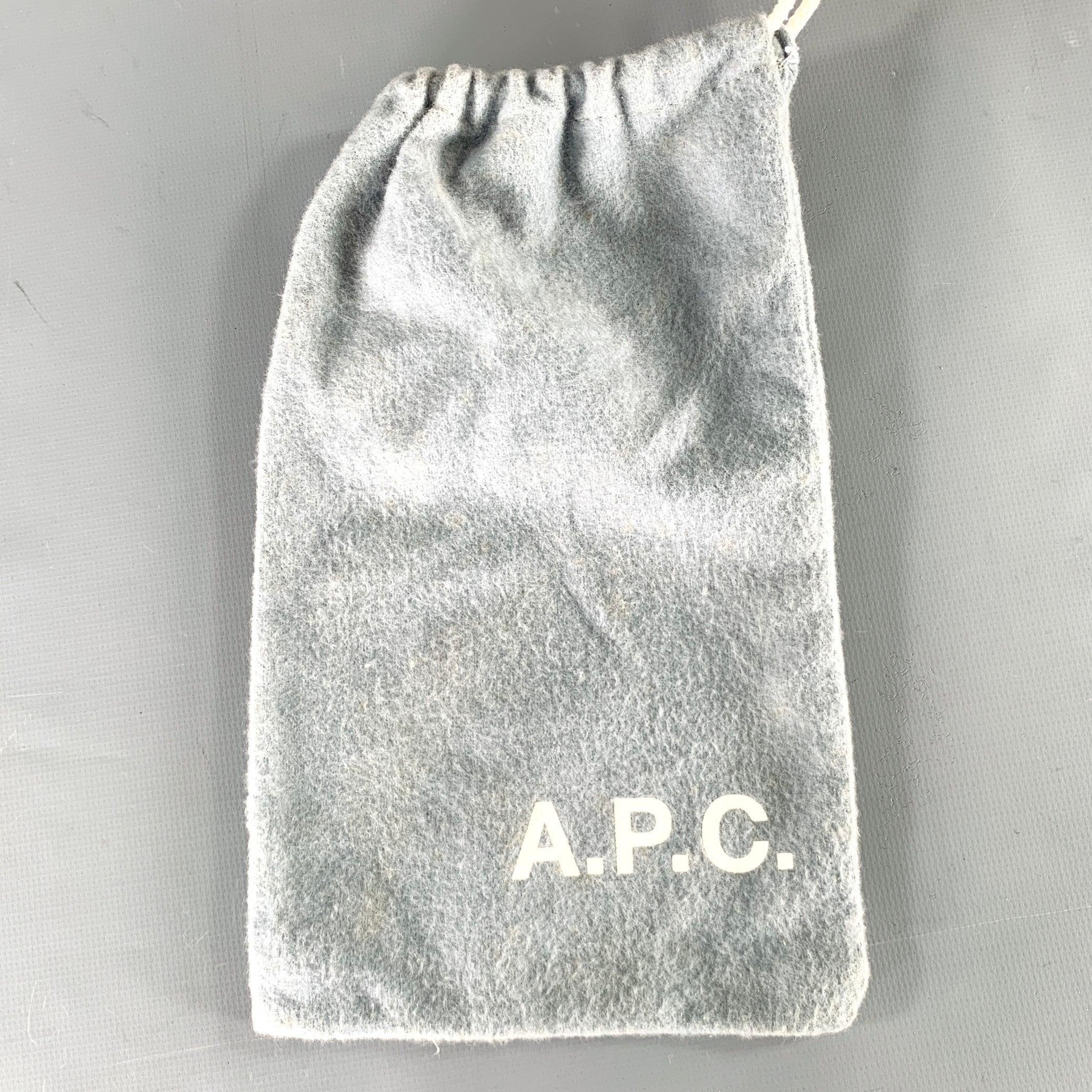 A.P.C. Size 36 Red Black White Plaid Wool Blend Belt 1