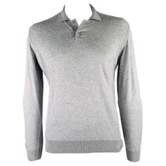 A.P.C. Polo de punto de algodón y cachemira gris talla L