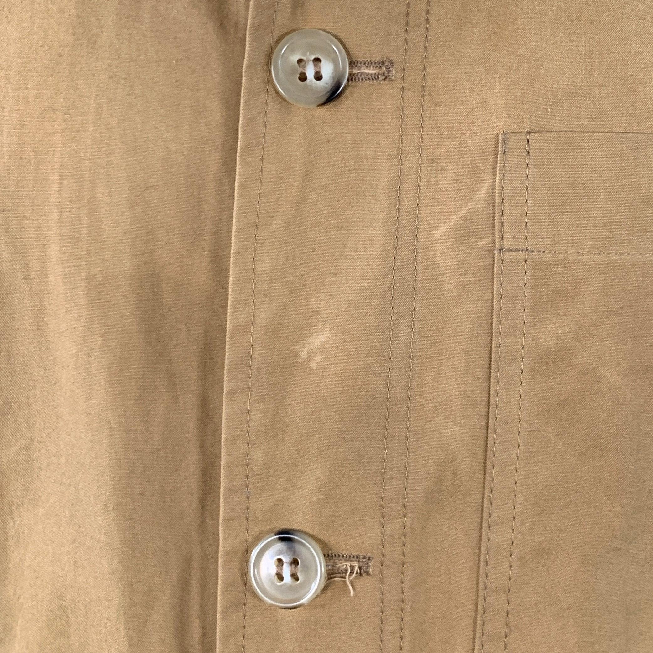 A.P.C. Taille L Tan Brown Cotton Corduroy Button Up Jacket (veste à boutons avec col en velours côtelé) en vente 1