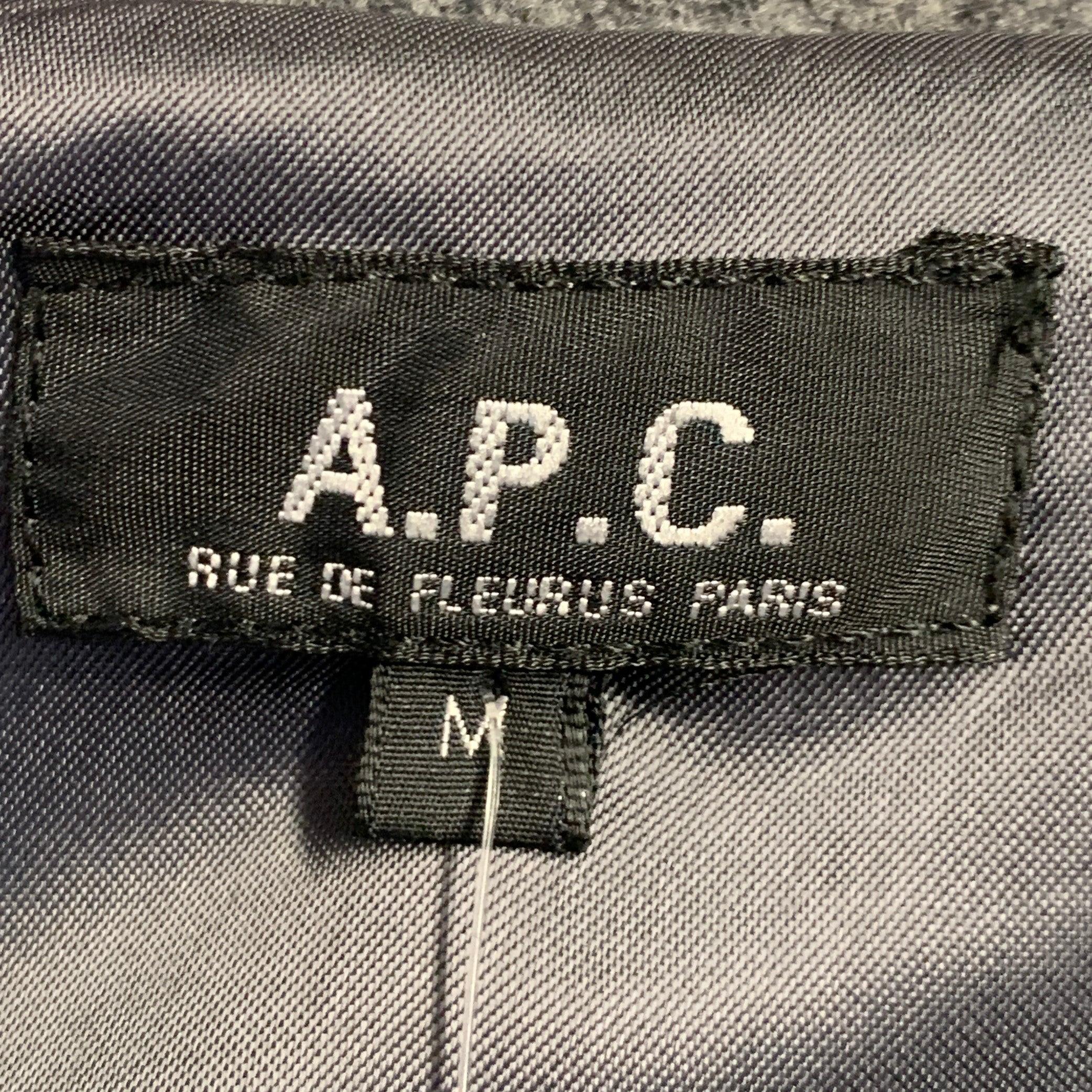 A.P.C. Size M Grey Double Breasted Twill Cape (Cape en sergé à double boutonnage) Pour femmes en vente