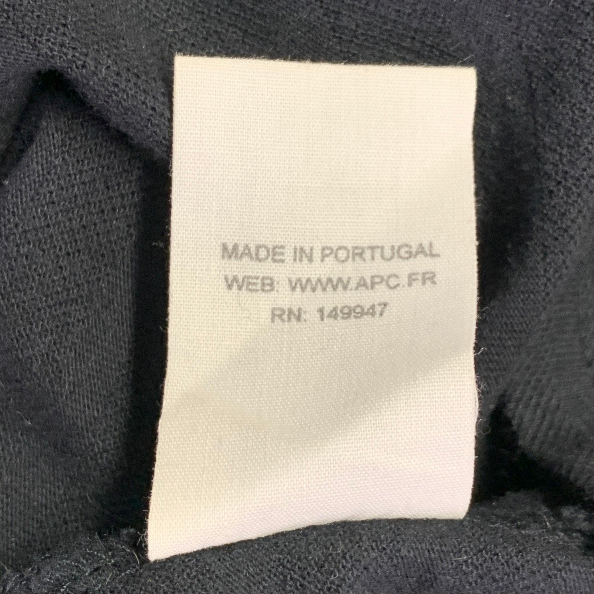 A.P.C. Size M Navy Stripe Cotton Cashmere Crew Neck T-shirt 1
