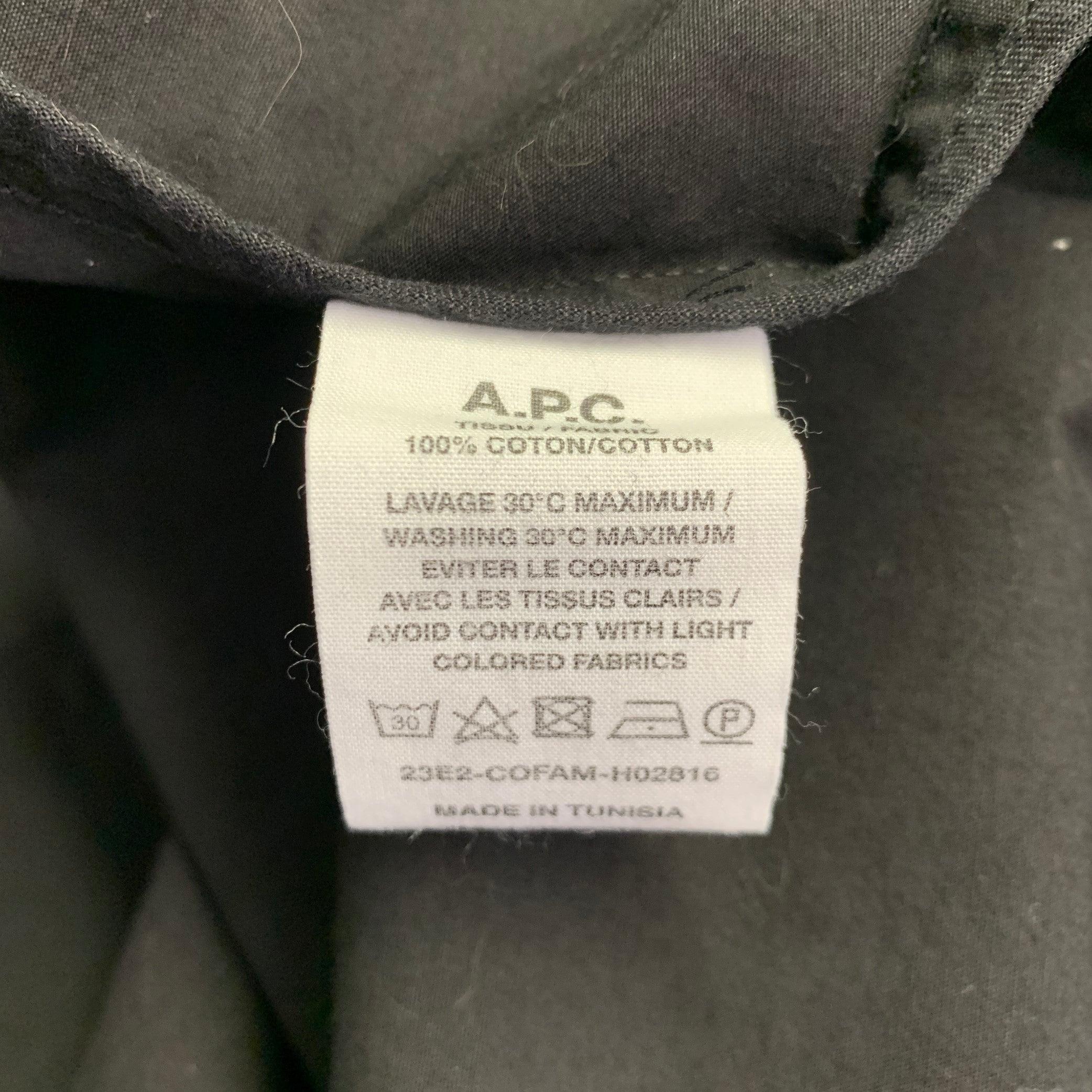 A.P.C. Taglia XL Giacca da Lavoro in Cotone Nero in vendita 1