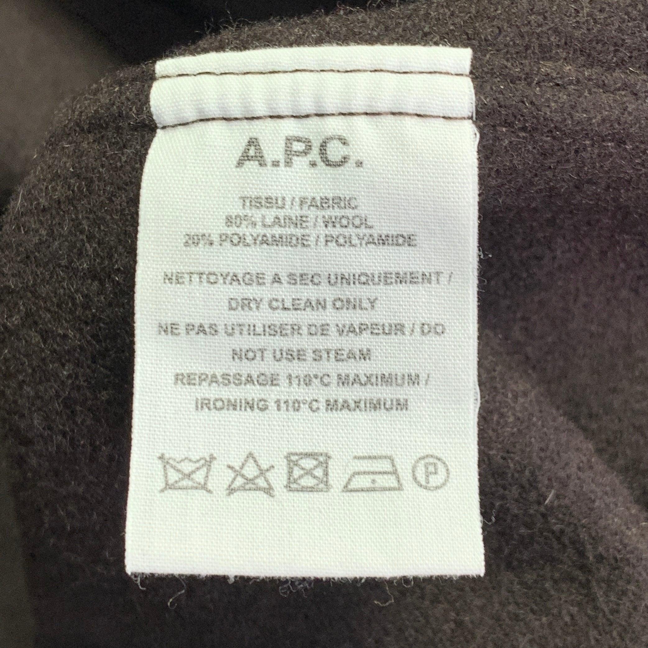 A.P.C. Größe XL Braun Wolle Mischung Zwei Taschen Shirt Jacke Herren im Angebot