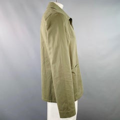 A.P.C. Chaqueta de dos bolsillos en sarga de algodón verde oliva talla XL