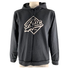 APC Size XXL Charcoal Logo Cotton & Polyester Hoodie Sweatshirt