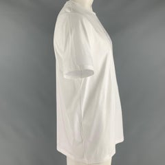 A.P.C. Size XXL White Embroidery Cotton Crew-Neck T-shirt