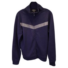 A.P.C. Track Jessy Jacket in Navy Blue Cotton