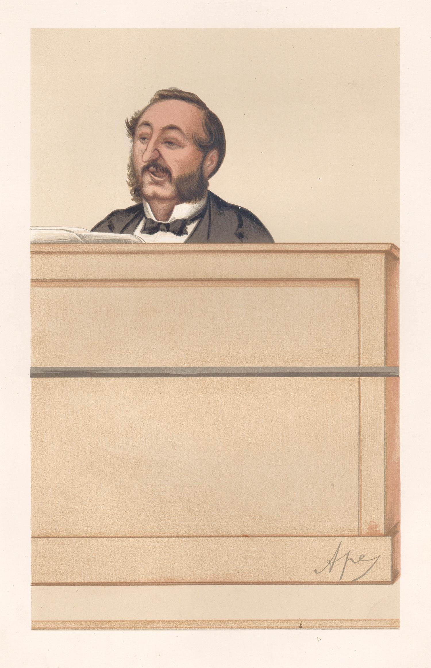 Ira D Sankey, cantante e compositore di Vanity Fair ritratto in cromolitografia, 1884