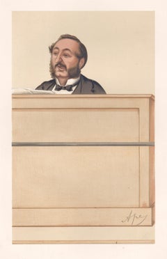Ira D Sankey, cantante e compositore di Vanity Fair ritratto in cromolitografia, 1884