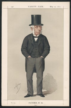 Michael Bass, Vanity Fair beer brewing portrait chromolithograph, 1871