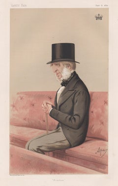 Antique The Duke of Devonshire, Vanity Fair portrait chromolithograph, 1874