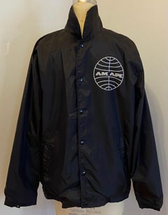Ape "Limited Edition" Lined Black "Pan Am" Nylon Snap-Front Jacket