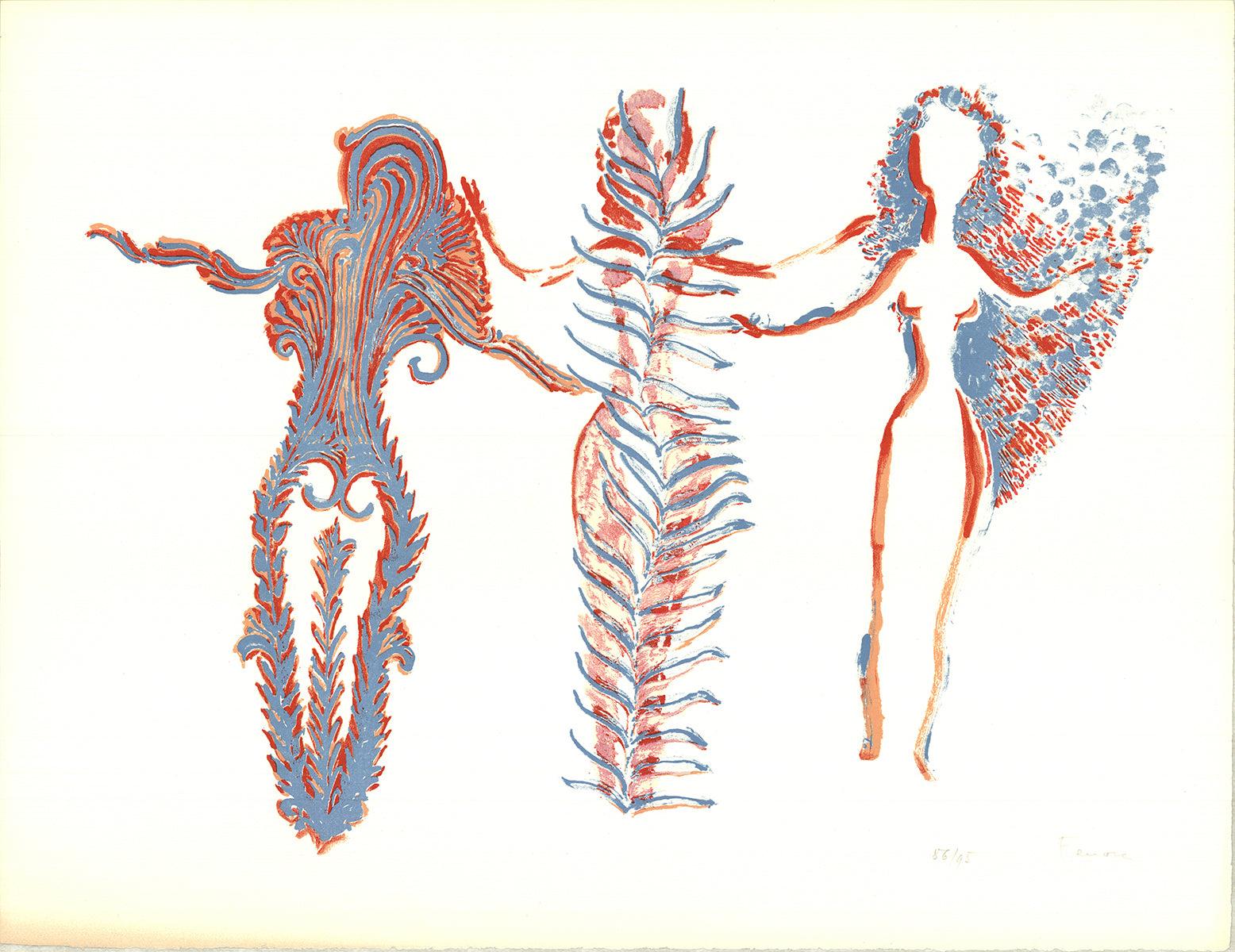 Apel-Les Fenosa 'Senza titolo' 1975- Litografia- Firmato - Print di Apelles Fenosa
