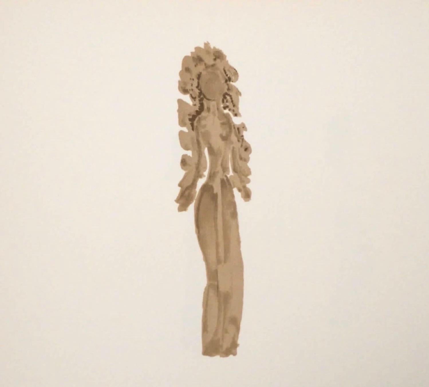 Apeles Fenosa - Figurine expressionniste abstraite du sculpteur espagnol Mourlot - Lithographie - Print de Apelles Fenosa