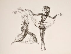 Apeles Fenosa Spanish Sculptor Mourlot Lithograph Abstract Expressionist Figures