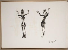 Apeles Fenosa Spanish Sculptor Mourlot Lithograph Abstract Expressionist Figures