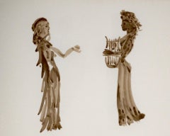 Apeles Fenosa Spanish Sculptor Mourlot Lithograph Abstract Expressionist Figures