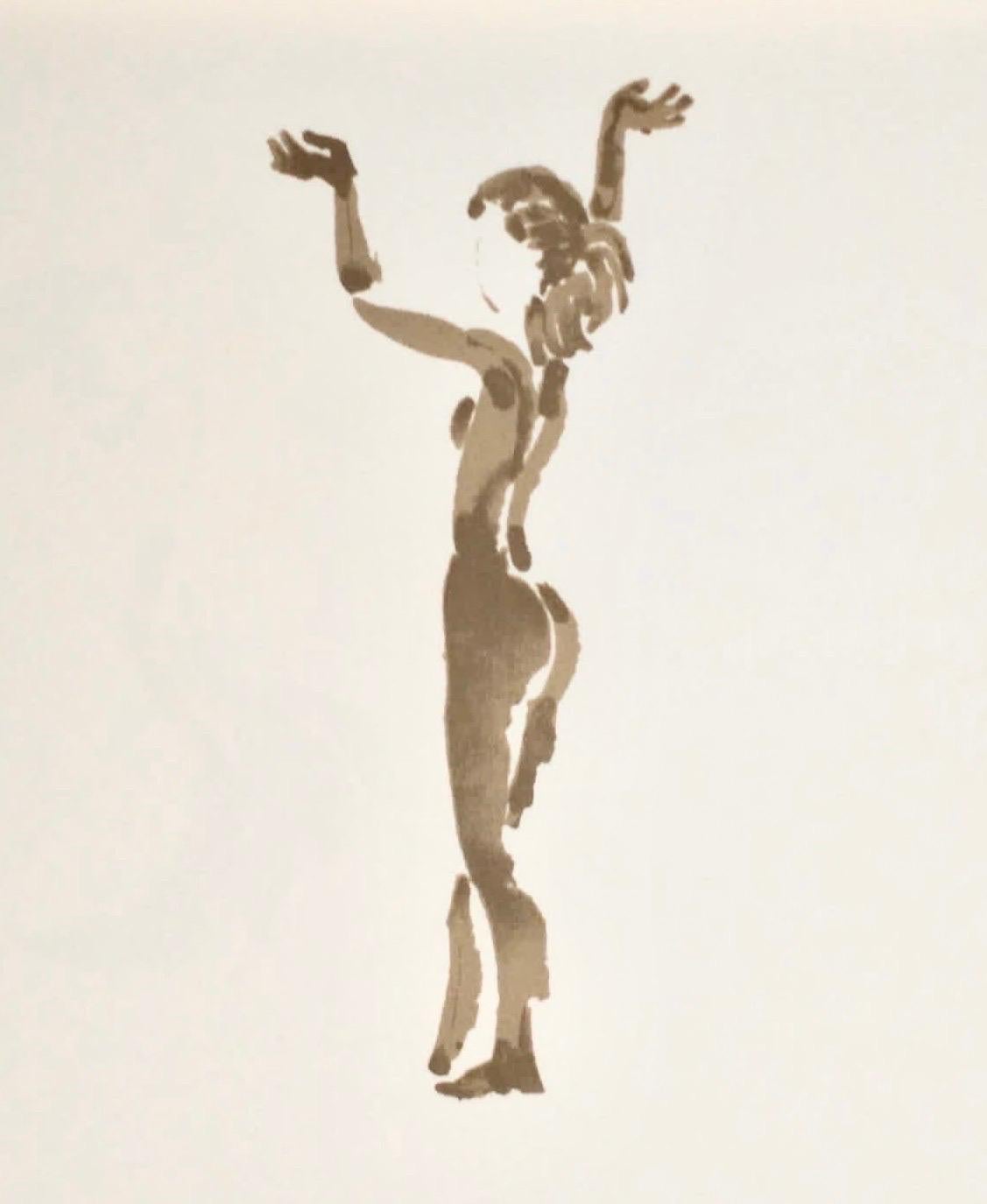 Apeles Fenosa, sculpteur espagnol Mourlot, lithographie - Figures expressionnistes abstraites - Print de Apelles Fenosa