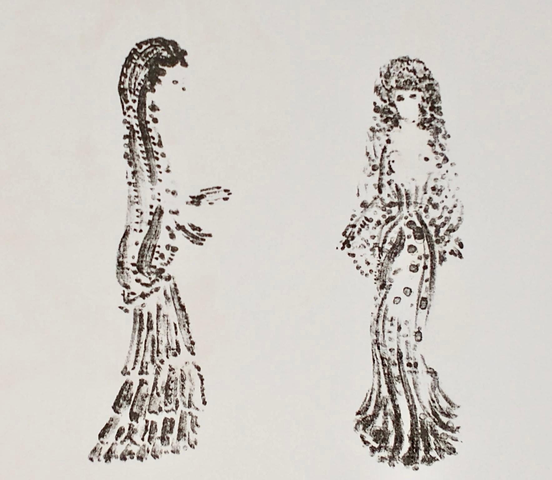 Apeles Fenosa, sculpteur espagnol Mourlot, lithographie - Figures expressionnistes abstraites - Print de Apelles Fenosa