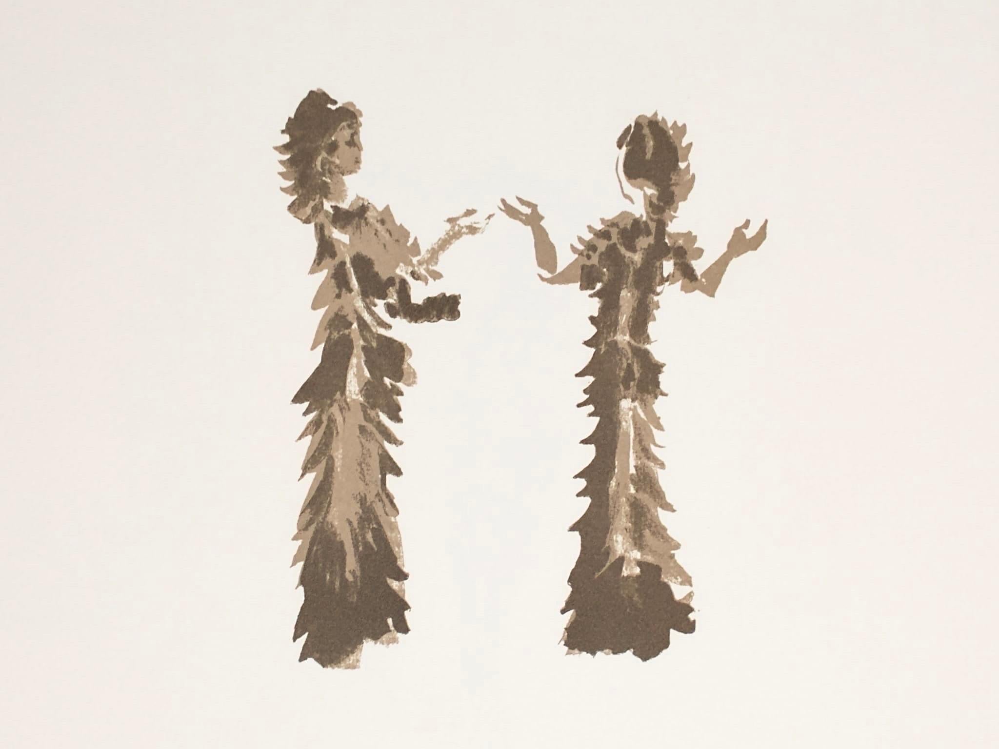 Apeles Fenosa, sculpteur espagnol Mourlot, lithographie - Figures expressionnistes abstraites - Print de Apelles Fenosa