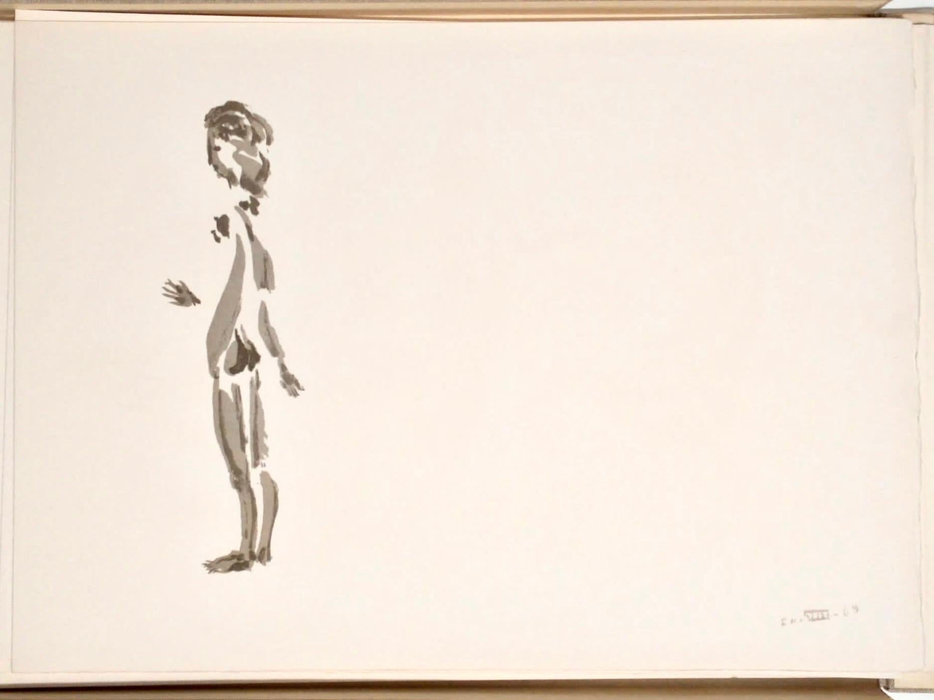Apeles Fenosa - Figurine expressionniste abstraite du sculpteur espagnol Mourlot - Lithographie - Expressionniste Print par Apelles Fenosa