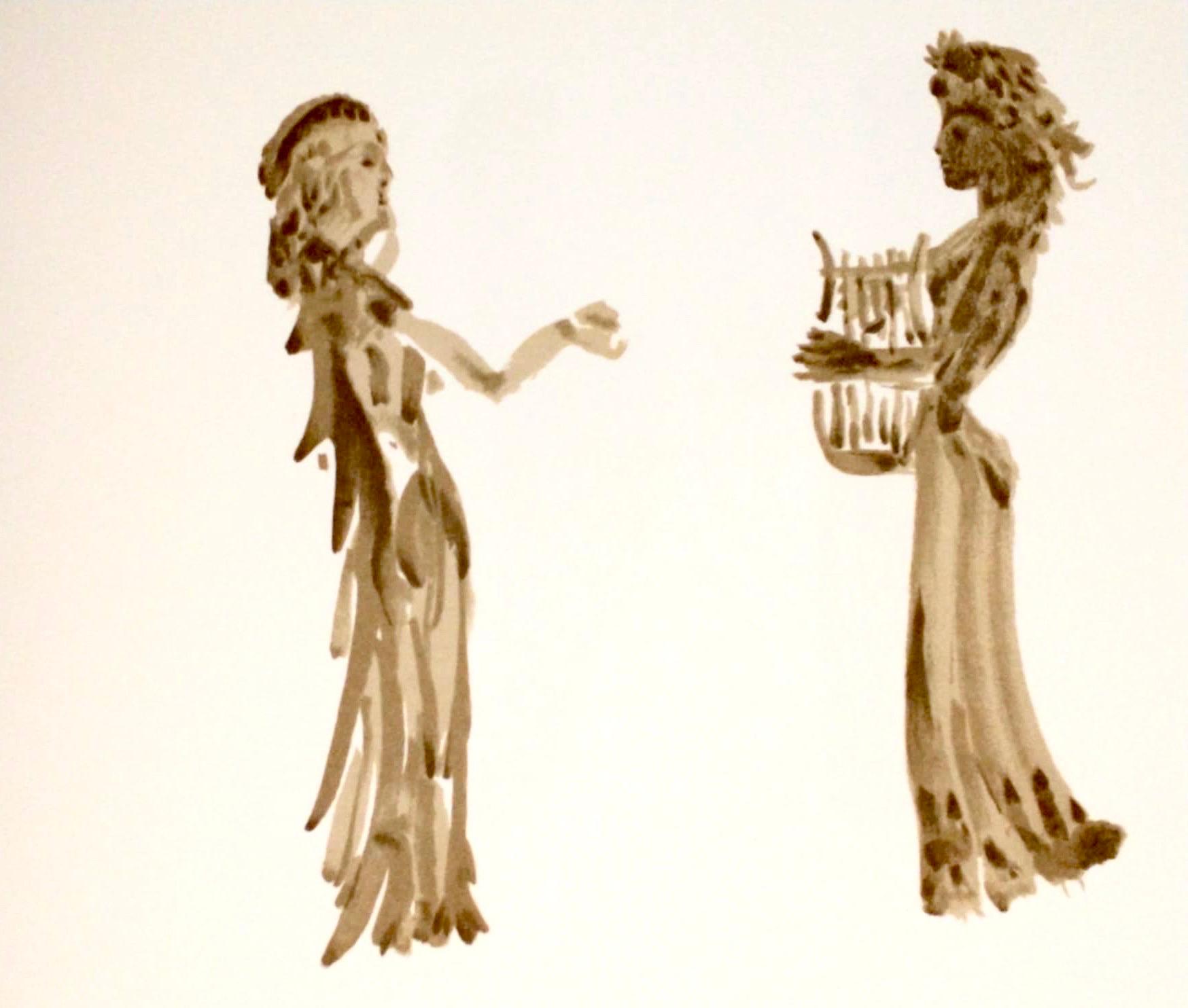 Apeles Fenosa Spanischer Bildhauer Mourlot Lithographie Abstrakt-expressionistische Figuren des Apeles Fenosa (Expressionismus), Print, von Apelles Fenosa