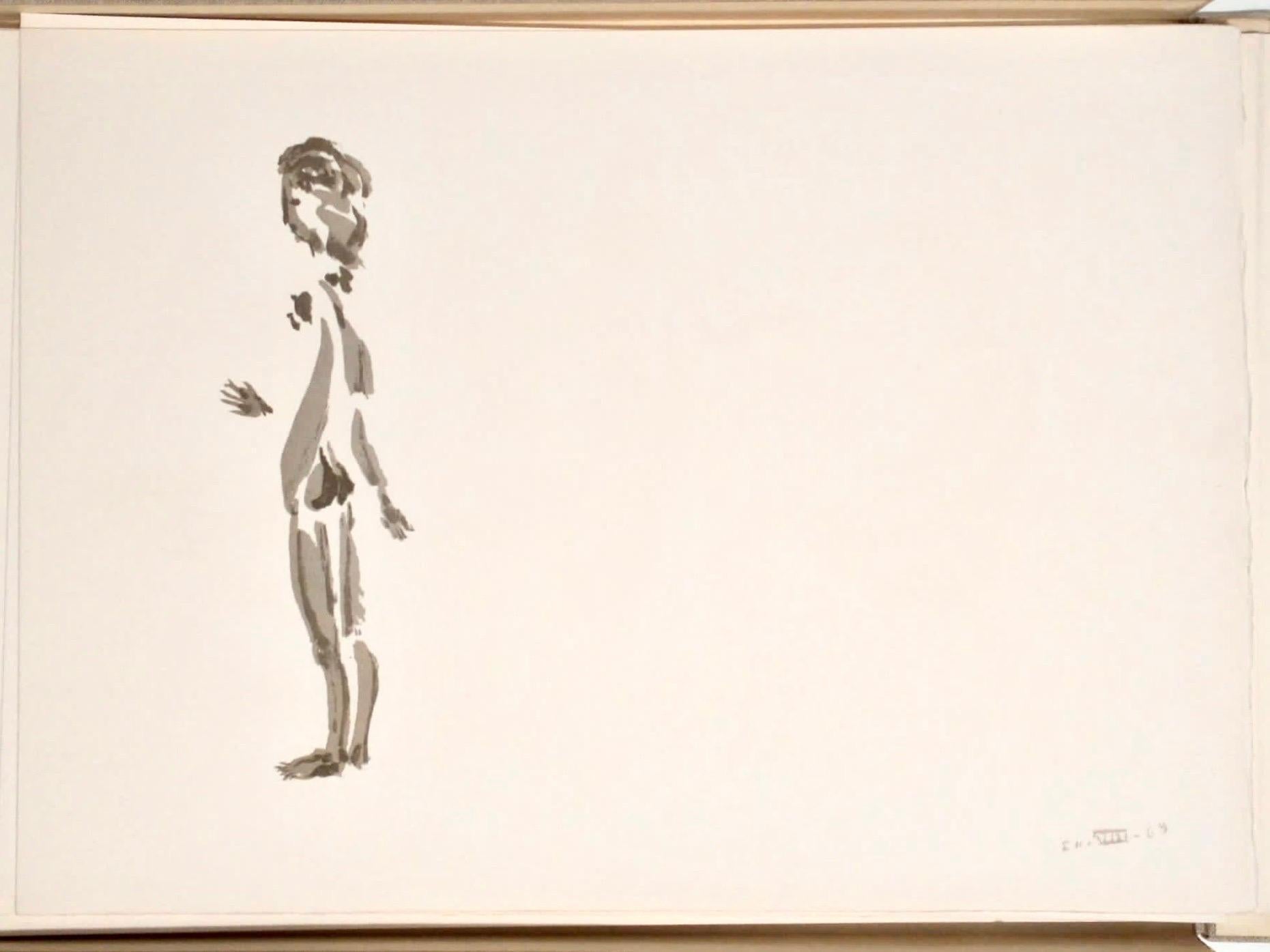 Apeles Fenosa, sculpteur espagnol Mourlot, lithographie - Figures expressionnistes abstraites - Expressionniste Print par Apelles Fenosa